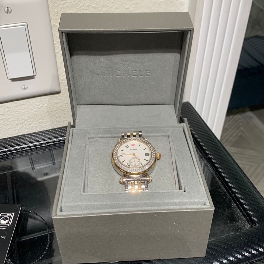 Michele two toned watch